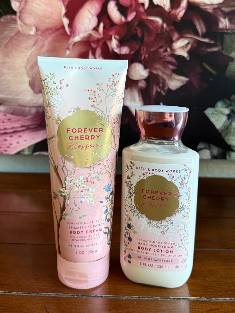 NEW 2-Pc FOREVER CHERRY Full Size Bath & Body Works